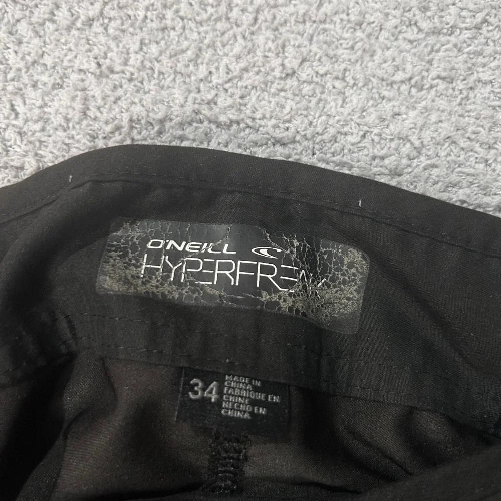 O'Neill Board Shorts Hyperfreak 34 Black Surf Beach Coastal Athletic Swim